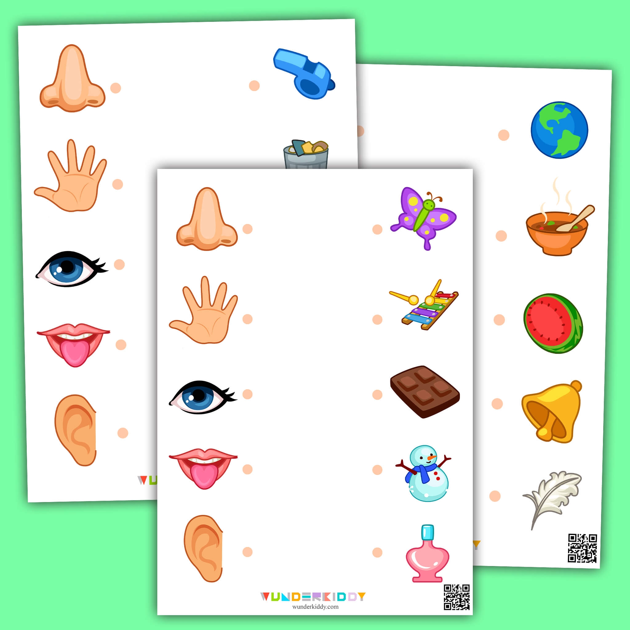 Free Printable Worksheets Kindergarten Five Senses