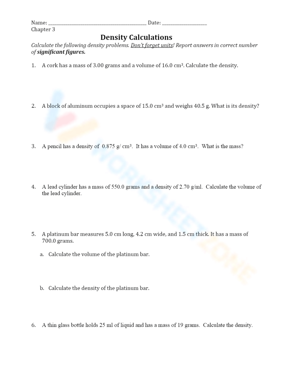 Printable Grade 7 Density Worksheets Printable Grade 7 Density Worksheets