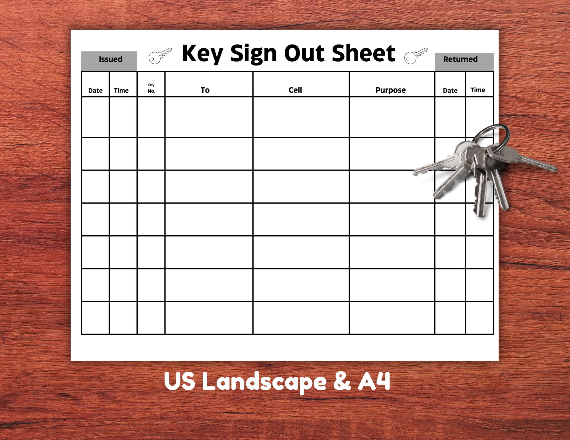 Printable Key Sign Out Sheet key Log Template key Sign Out Sheet Printable Visitor Sign In Out Form Key Control Log Etsy Printable Key Sign Out Sheet key Log Template key Sign Out Sheet Printable Visitor Sign In Out Form Key Control Log Etsy