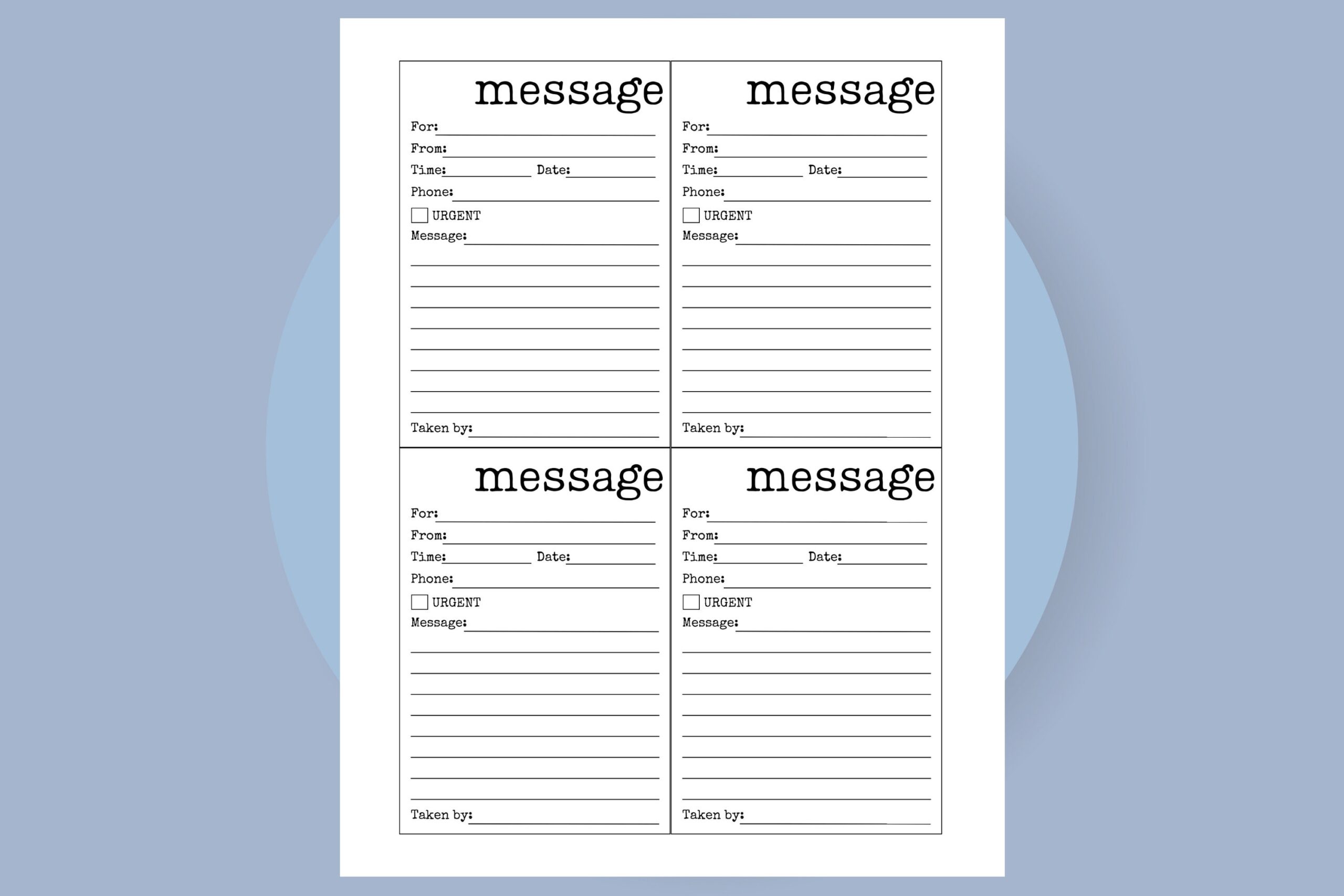 Printable Message Form Missed Call PDF Phone Message Memo Template Minimalistic Message Form For Work Etsy