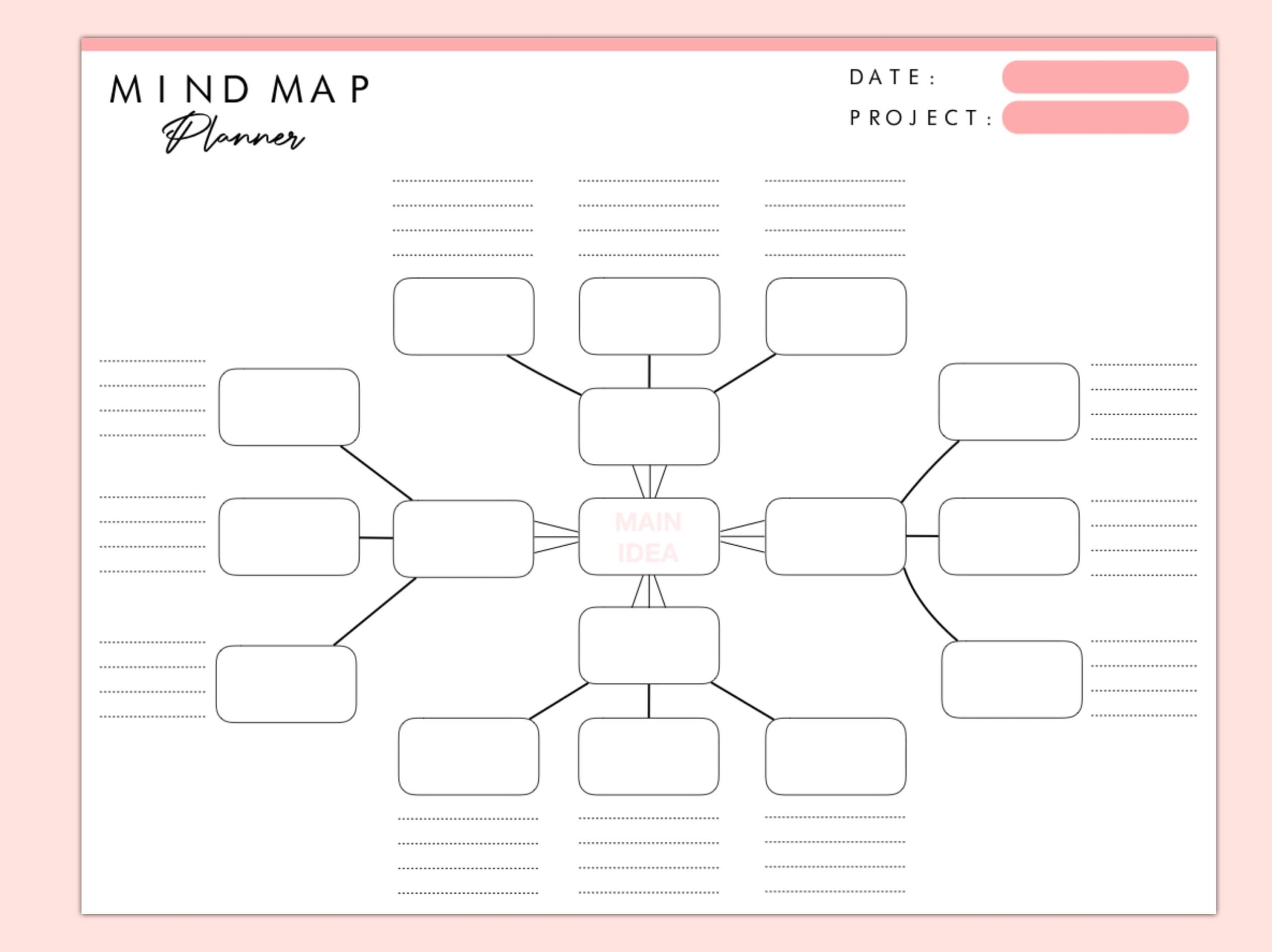 Printable Mind Map Planner Idea Board Mind Map Template Brainstorm Map Action Plan Mind Map Diagram Idea Map Instant Download Printable Mind Map Planner Idea Board Mind Map Template Brainstorm Map Action Plan Mind Map Diagram Idea Map Instant Download