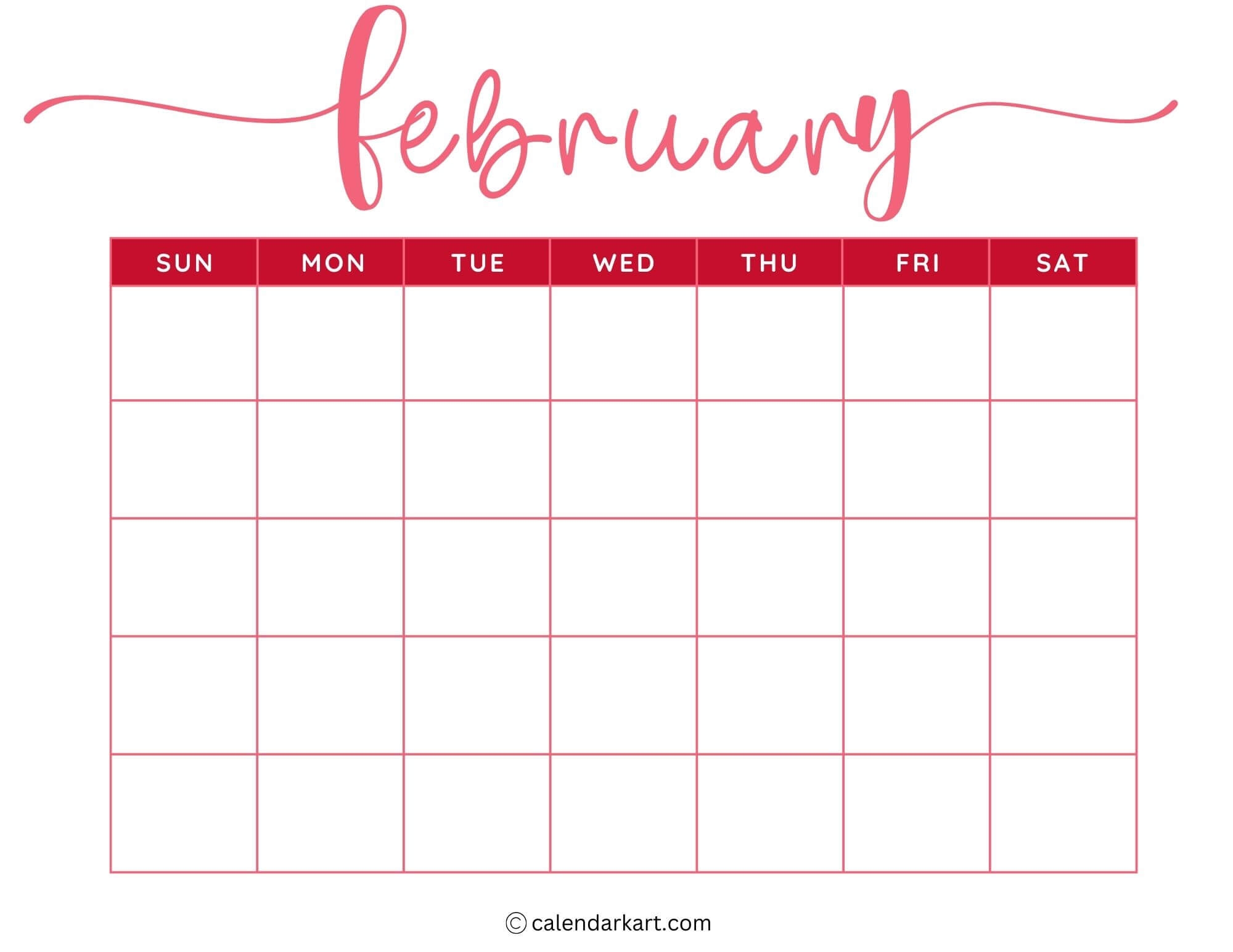 Full Page Calendar Printable