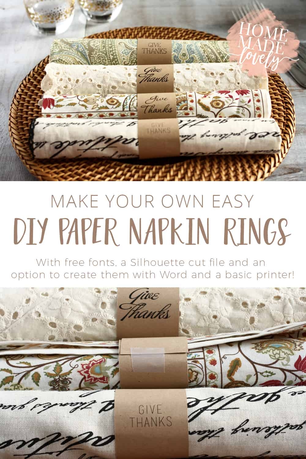 Free Printable Napkin Rings Template