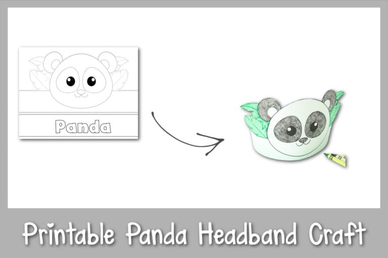 Printable Panda Headband Craft Frosting And Glue Easy Crafts Games Recipes And Fun