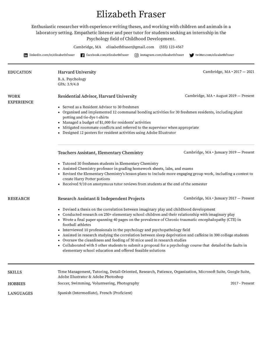 Printable Resume Templates Formats For 2025 Easy Resume
