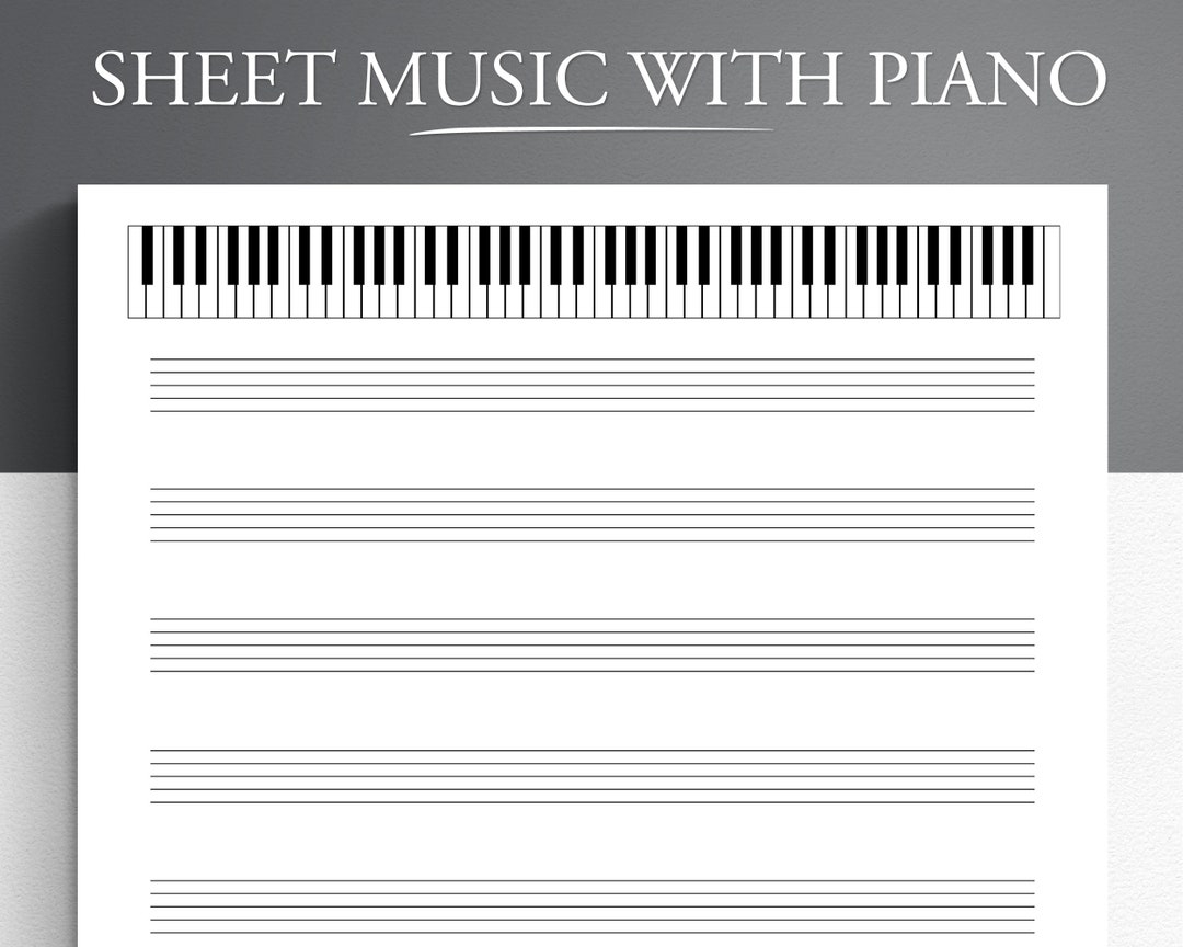 Printable Sheet Music With Piano For Letter a4 Blank Sheet Music Printable Blank Staff Paper Blank Music Paper Etsy