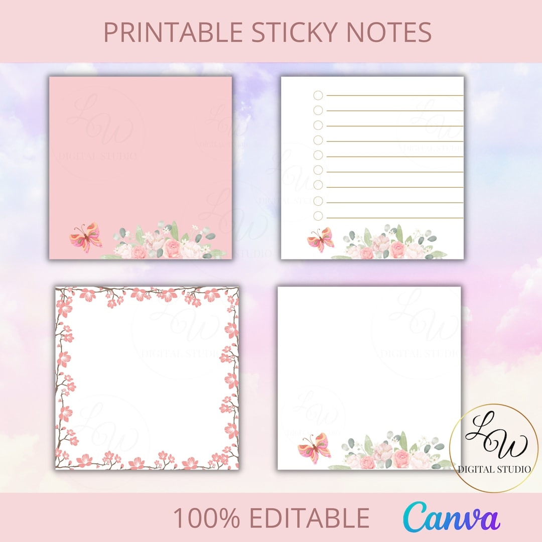Free Printable Printable Sticky Note Template