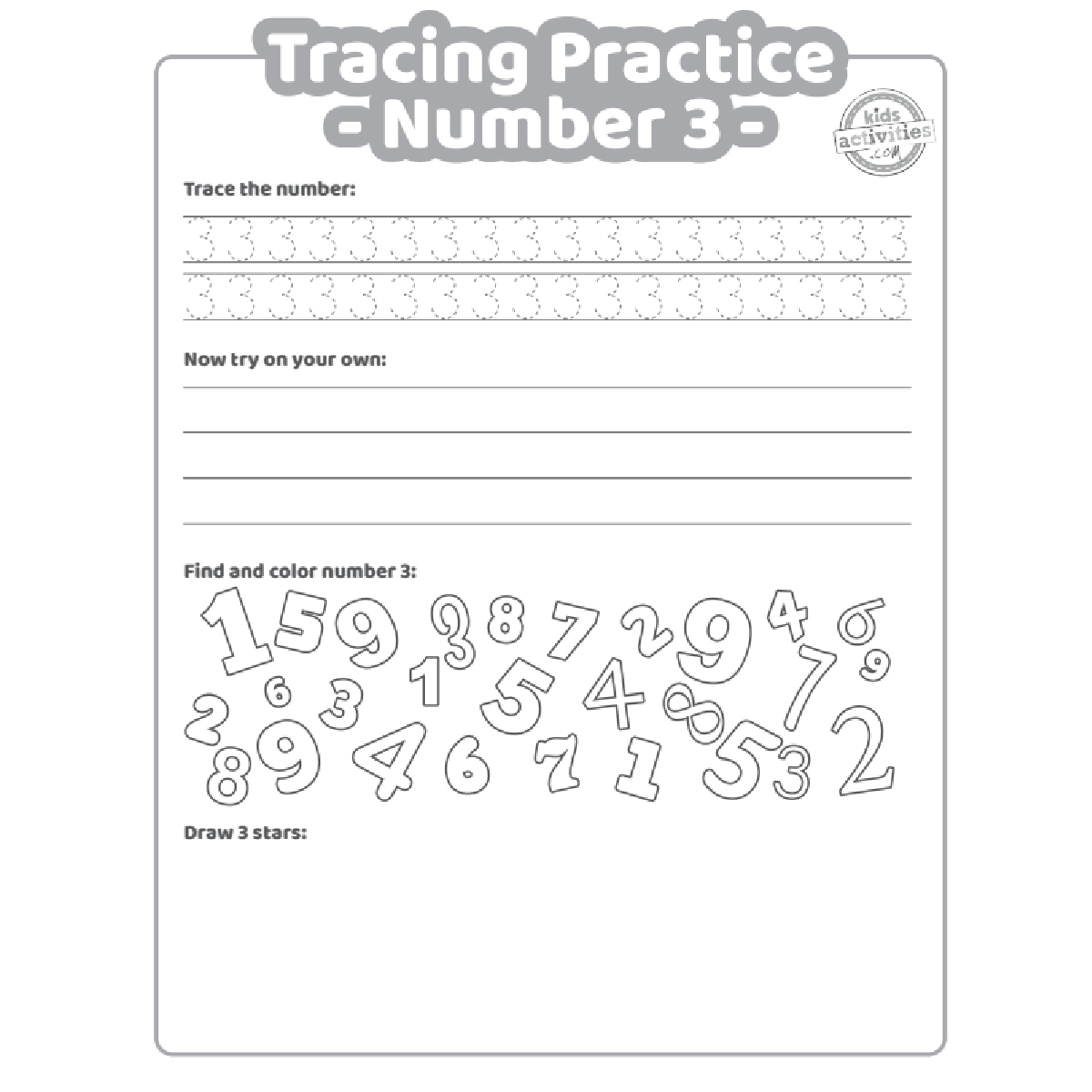 Printable Numbers Tracing Worksheets Pdf