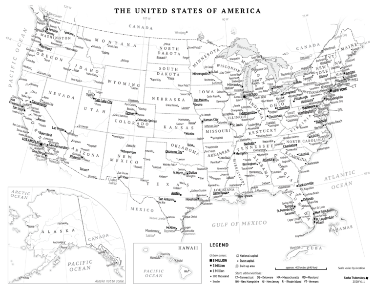 Printable United States Map Sasha Trubetskoy