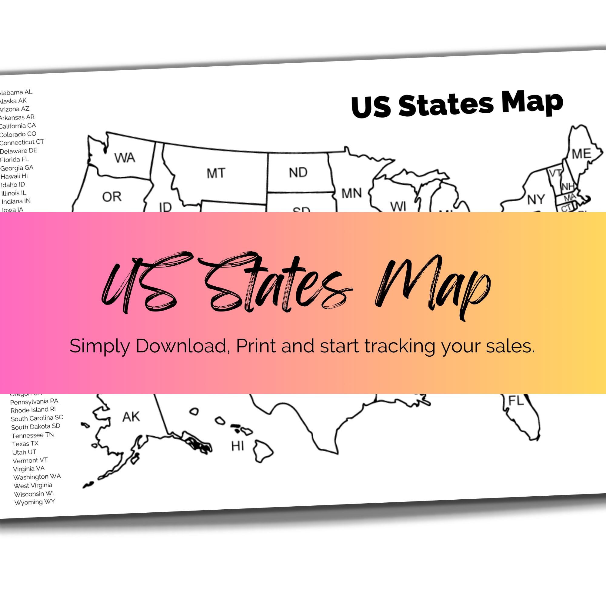 Printable Sales Map