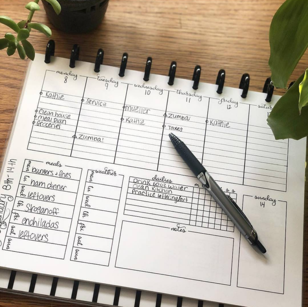 Printable Weekly Calendar Get Organized HQ