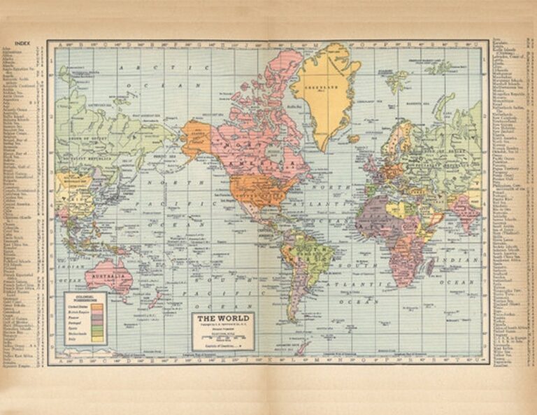 Printable World Map From 1904 A High Resolution 600 Dpi Digital Download For Large Scale Printing Etsy