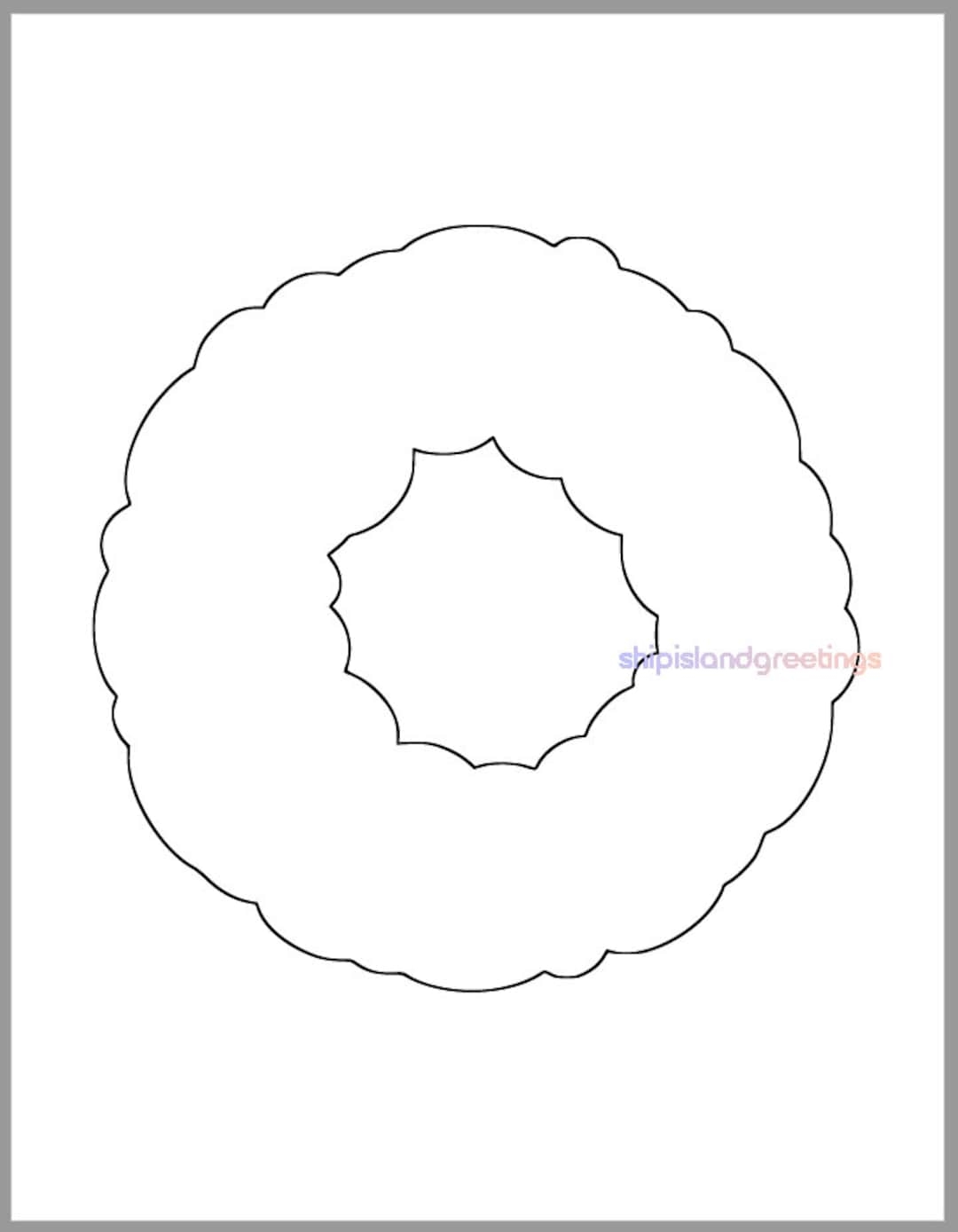 Printable Wreath Template pdf Download christmas Cutouts classroom Decor large Wreath Cutout holiday Craft Page kids Art preschool Crafts Etsy Australia