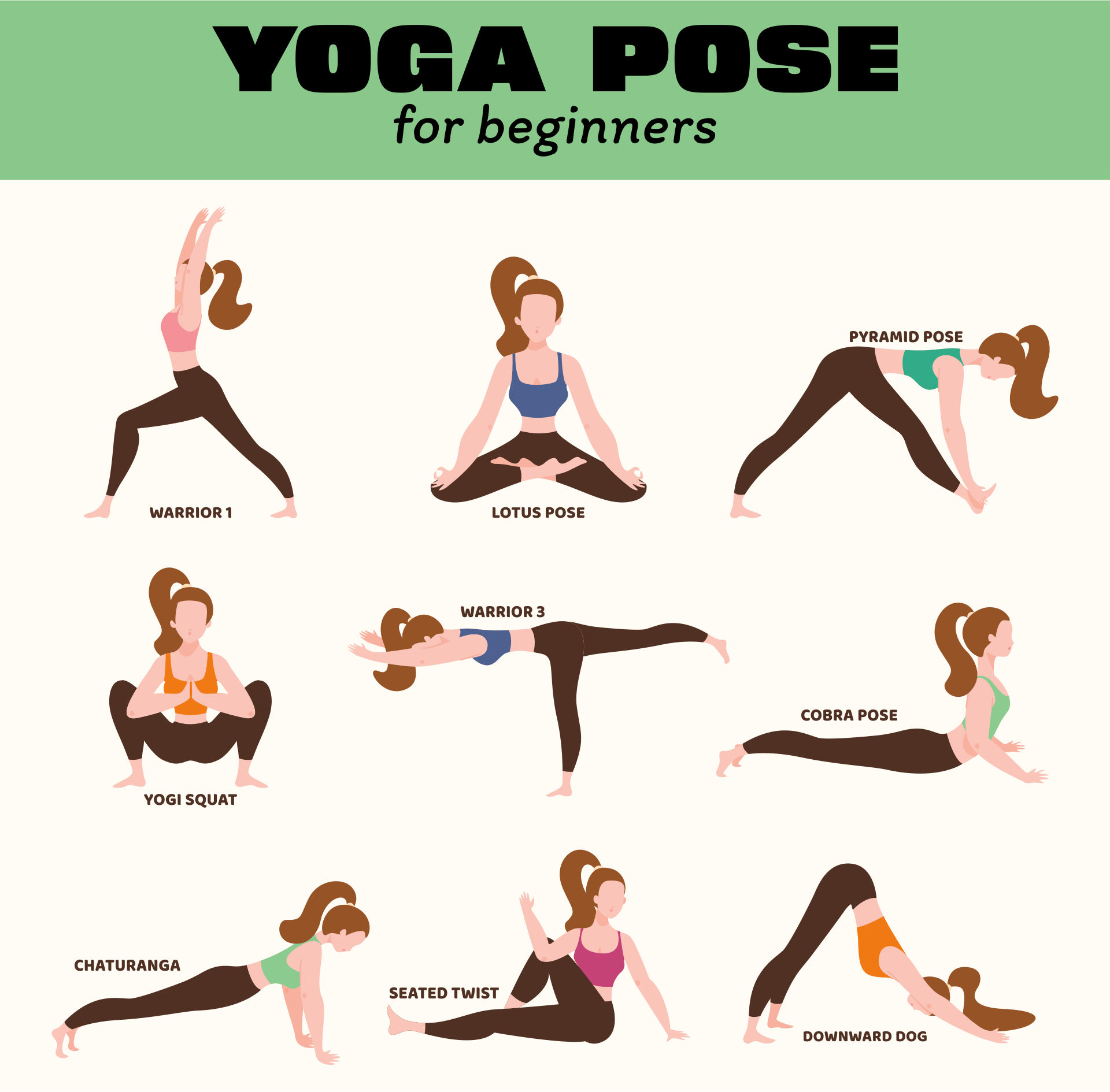 Printable Yoga Poses Chart Printable Party Favors