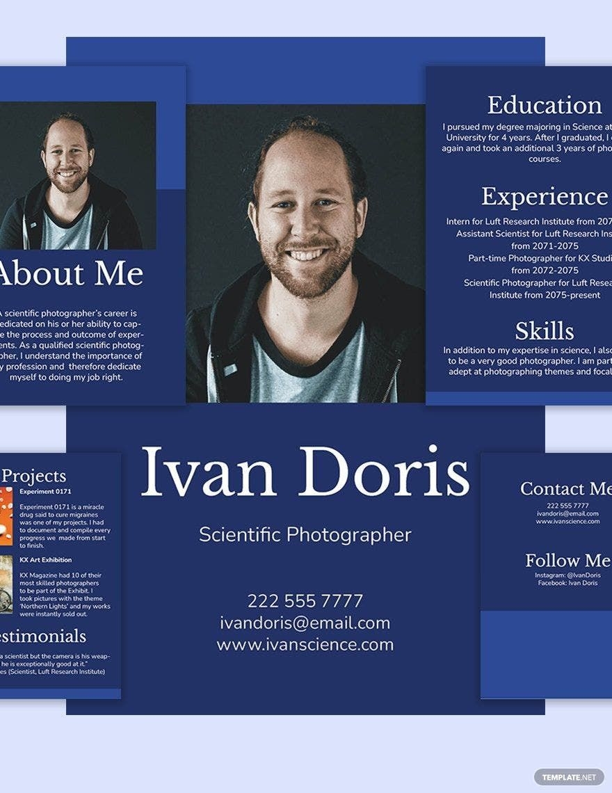 Professional Portfolio Template In Word Photoshop Pages PDF