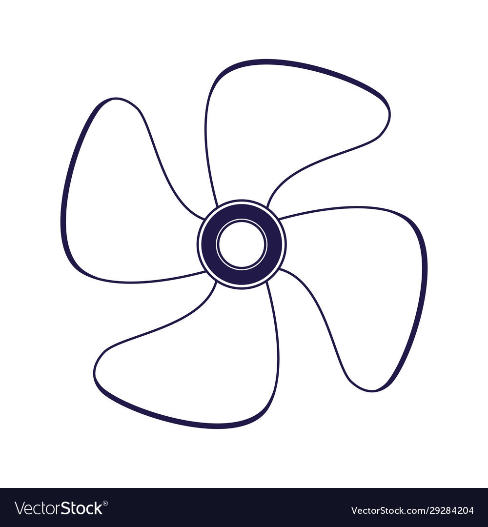 Propeller Icon Image Flat Design Royalty Free Vector Image