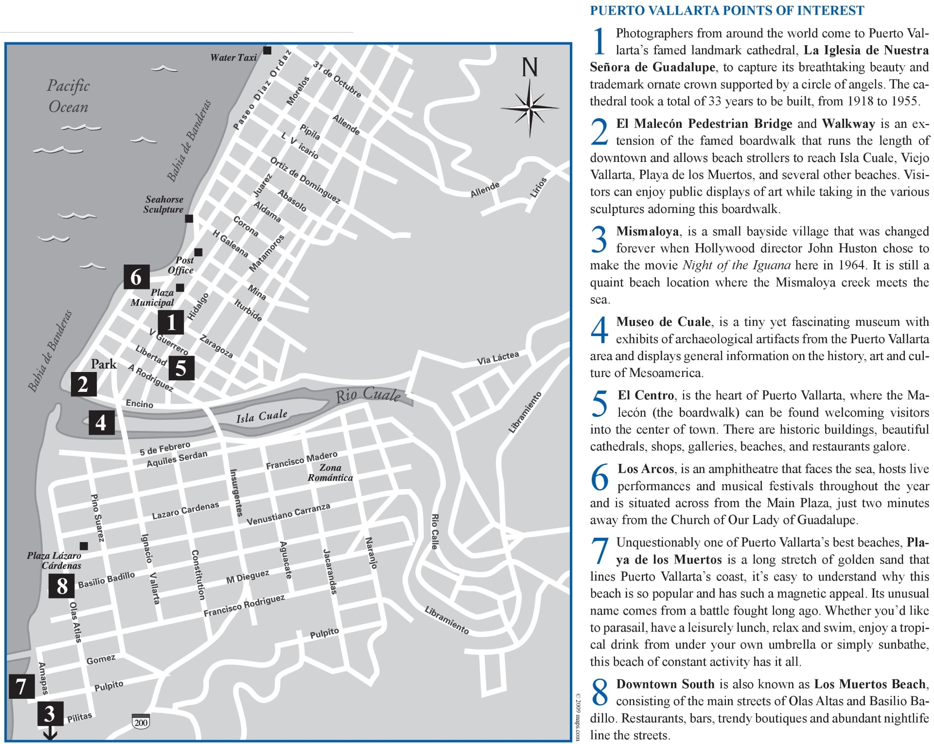 Puerto Vallarta Sightseeing Map Ontheworldmap