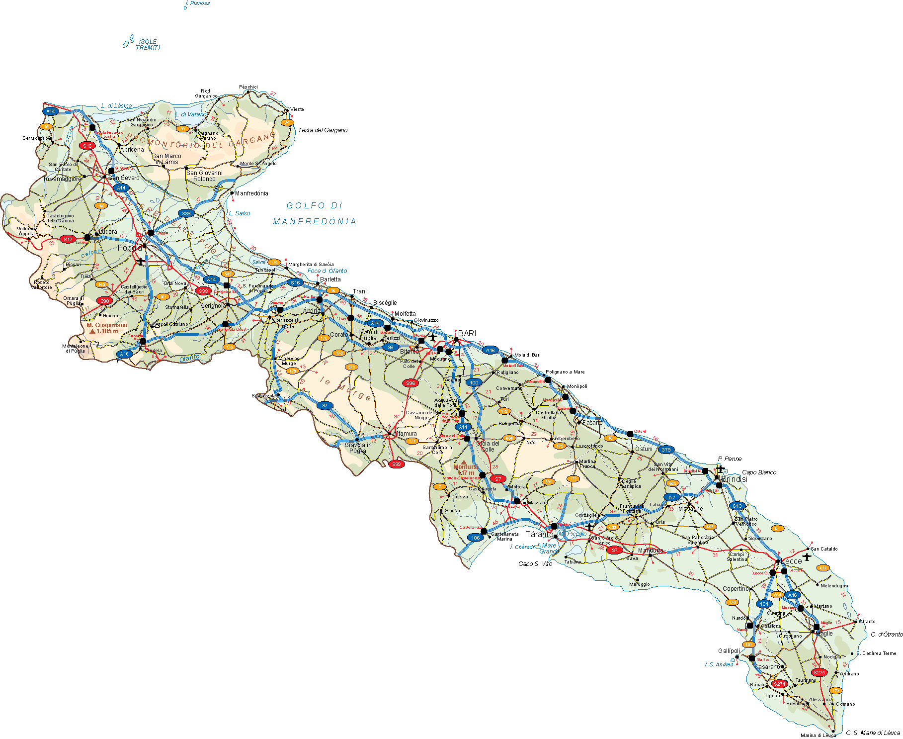 Puglia Vector Map Vector World Maps