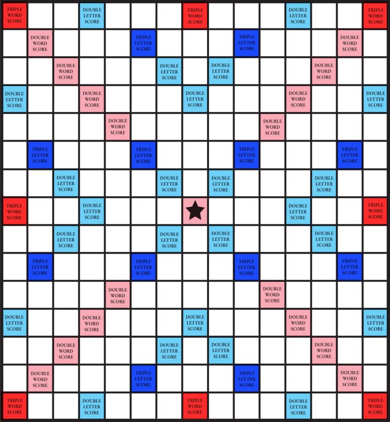 Quirky Artist Loft Free Coloured Printable Scrabble Board