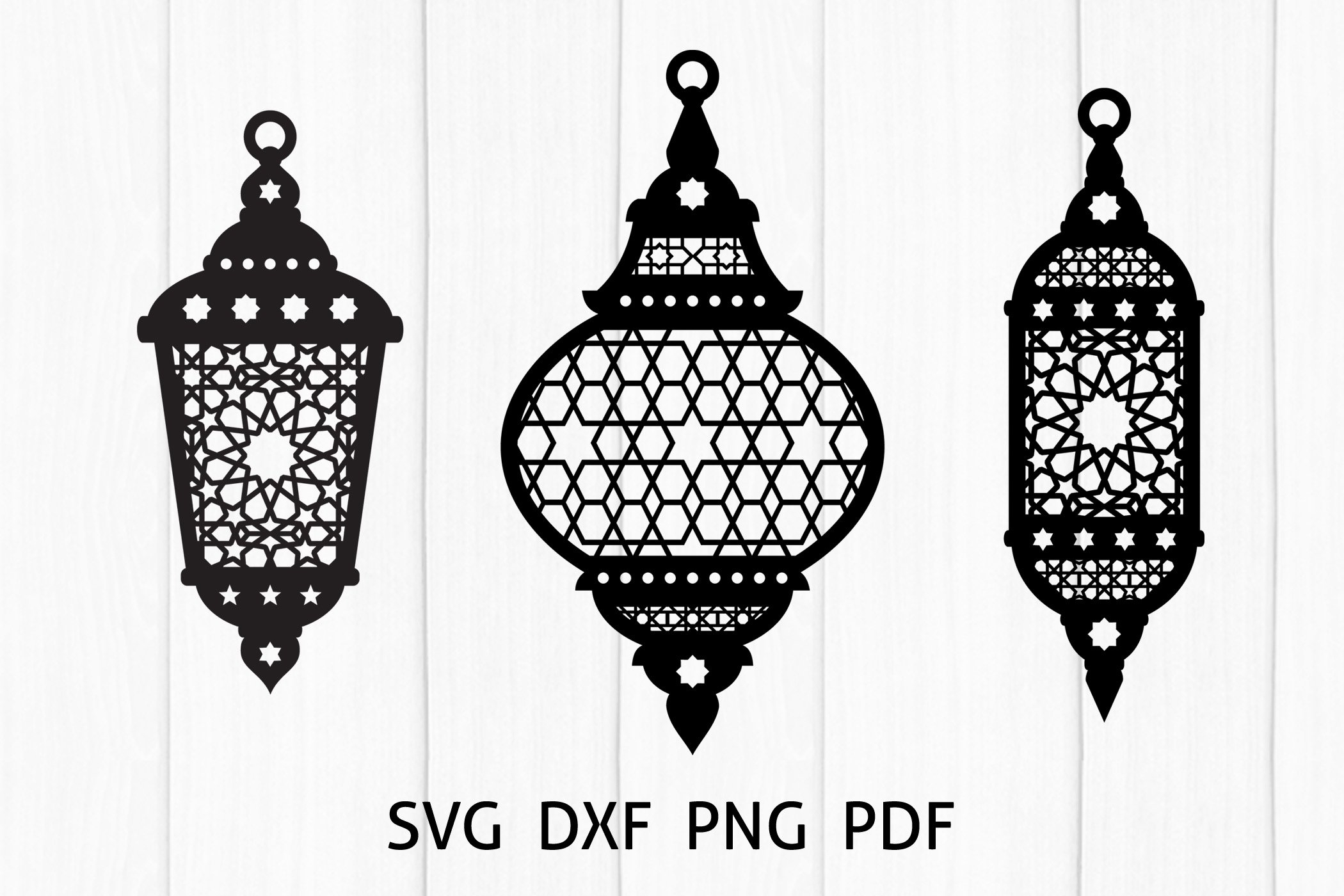 Ramadan Lantern Arabic Lamp SVG DXF PNG Ramadan Lantern Arabic Lamp SVG DXF PNG