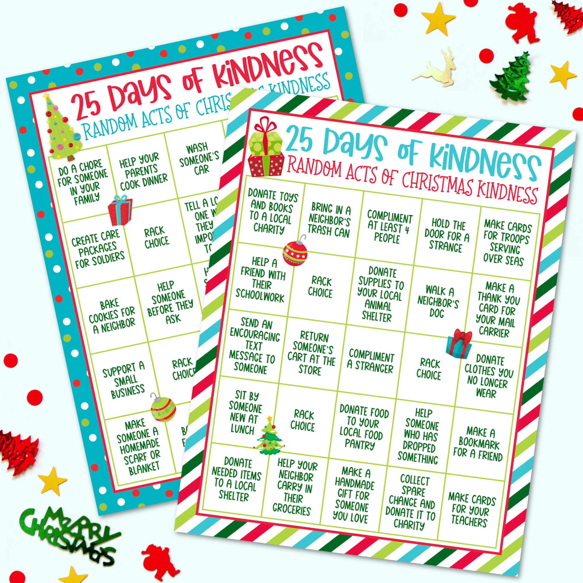 Random Acts Of Kindness Advent Calendar Free Printable