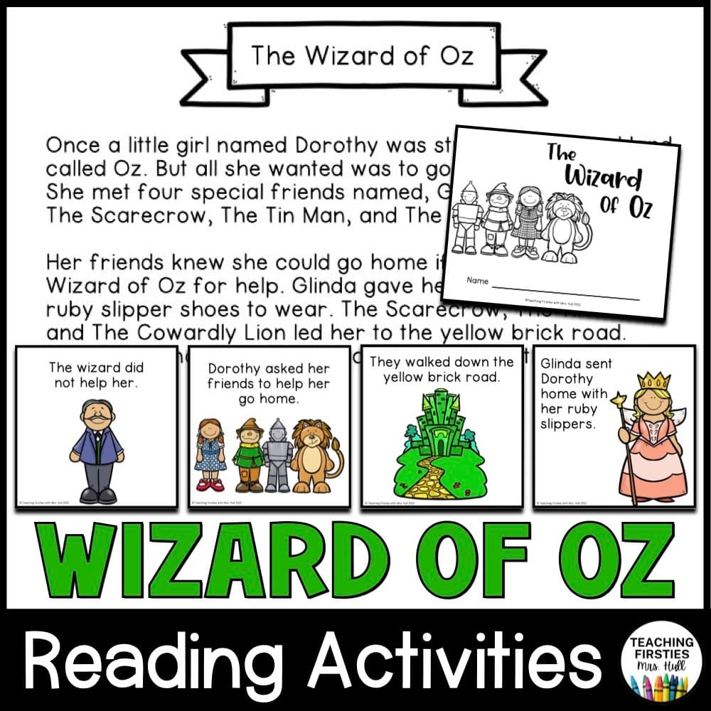 Reading Activities For The Wizard Of Oz Story Literacy Stations Worksheets Library