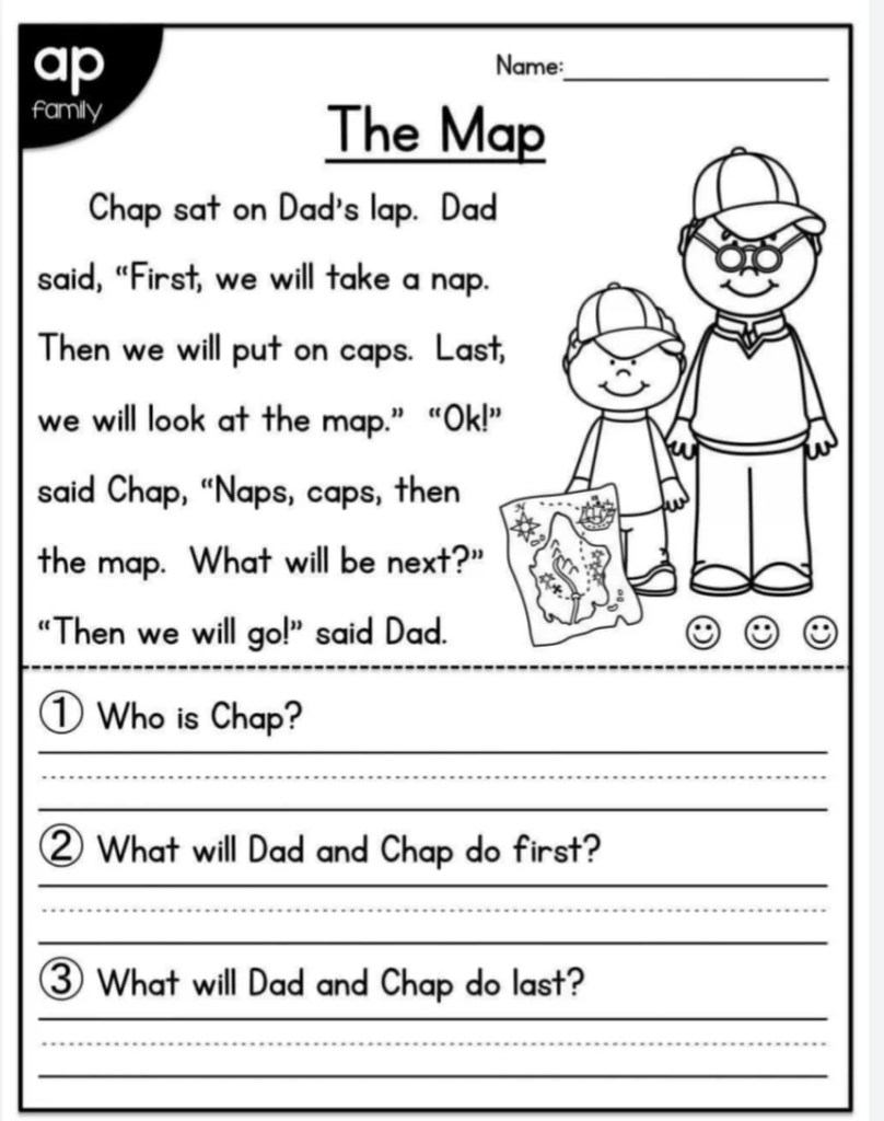 Printable Reading And Comprehension Worksheets