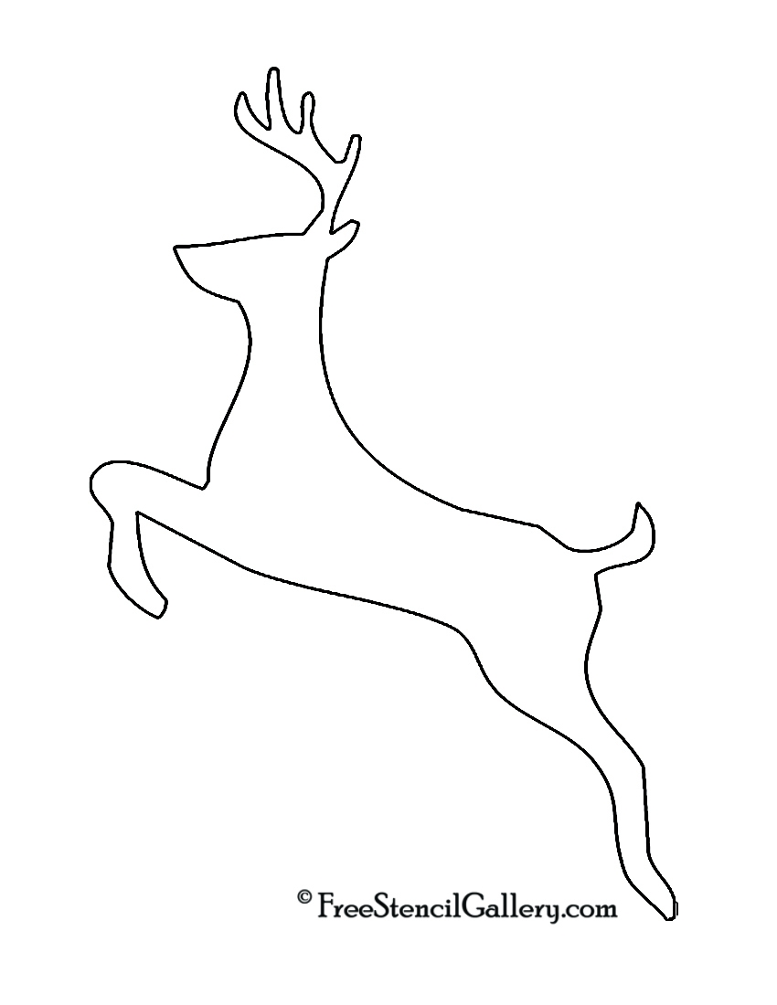 Reindeer Silhouette Stencil Free Stencil Gallery