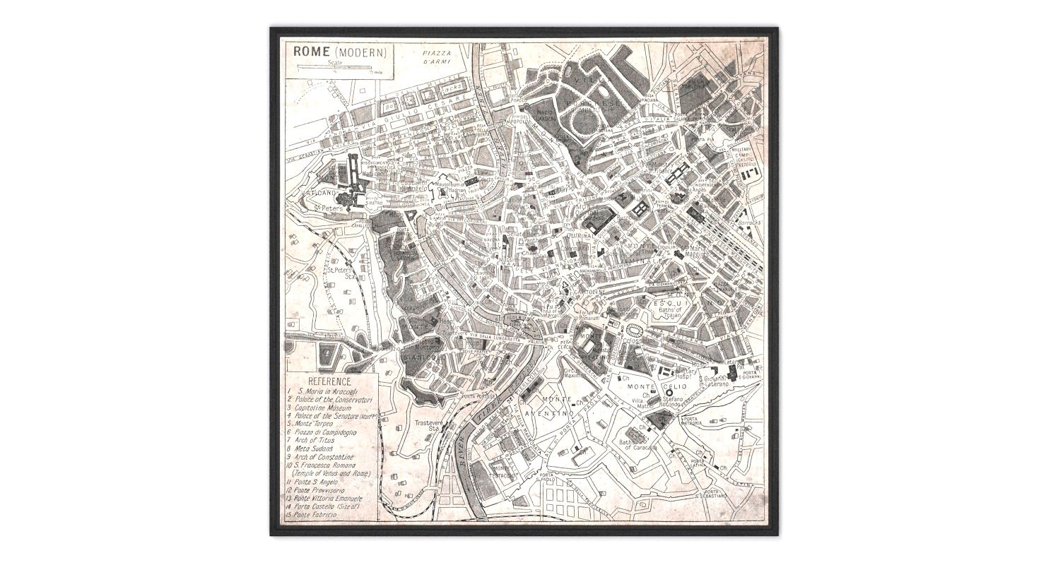 Restoration Hardware Vintage Aerial Maps Of European Cities 3D Model 14 3ds fbx max obj Free3D