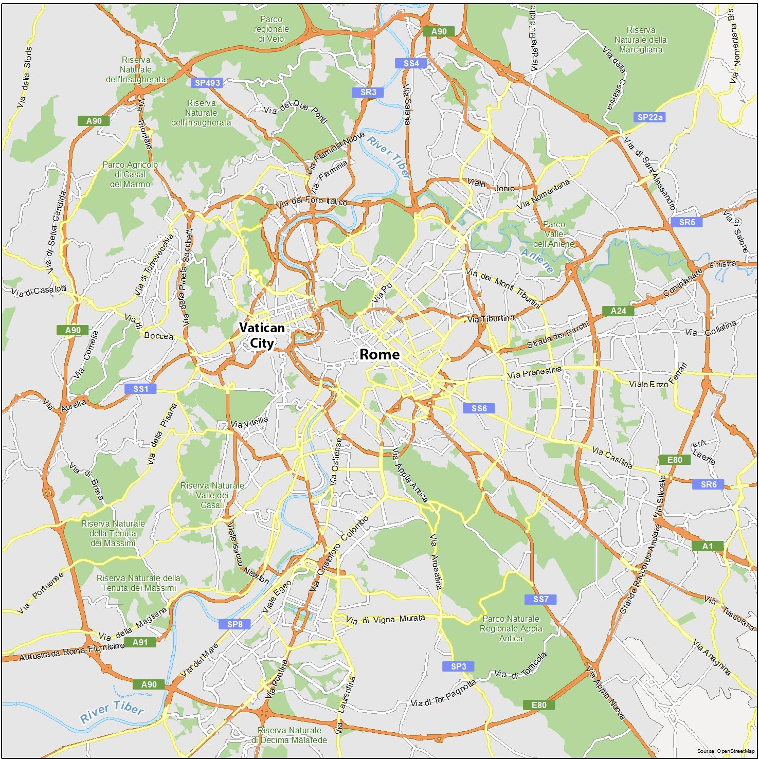 Rome Map Italy GIS Geography Rome Map Italy GIS Geography