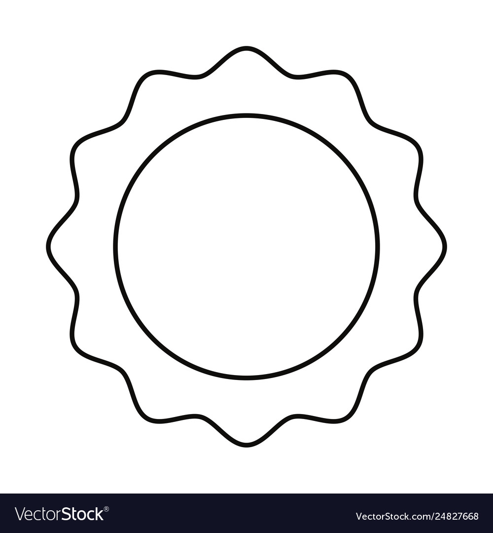 Round Label Blank Template Royalty Free Vector Image