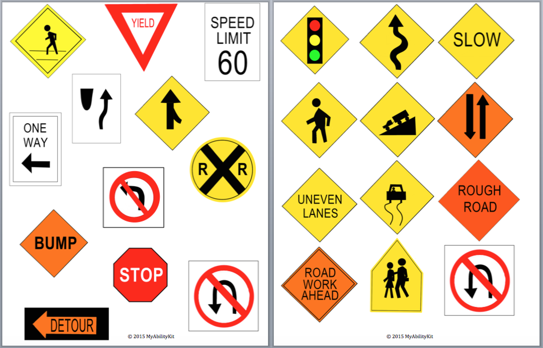 Free Printable Safety Signs Worksheets