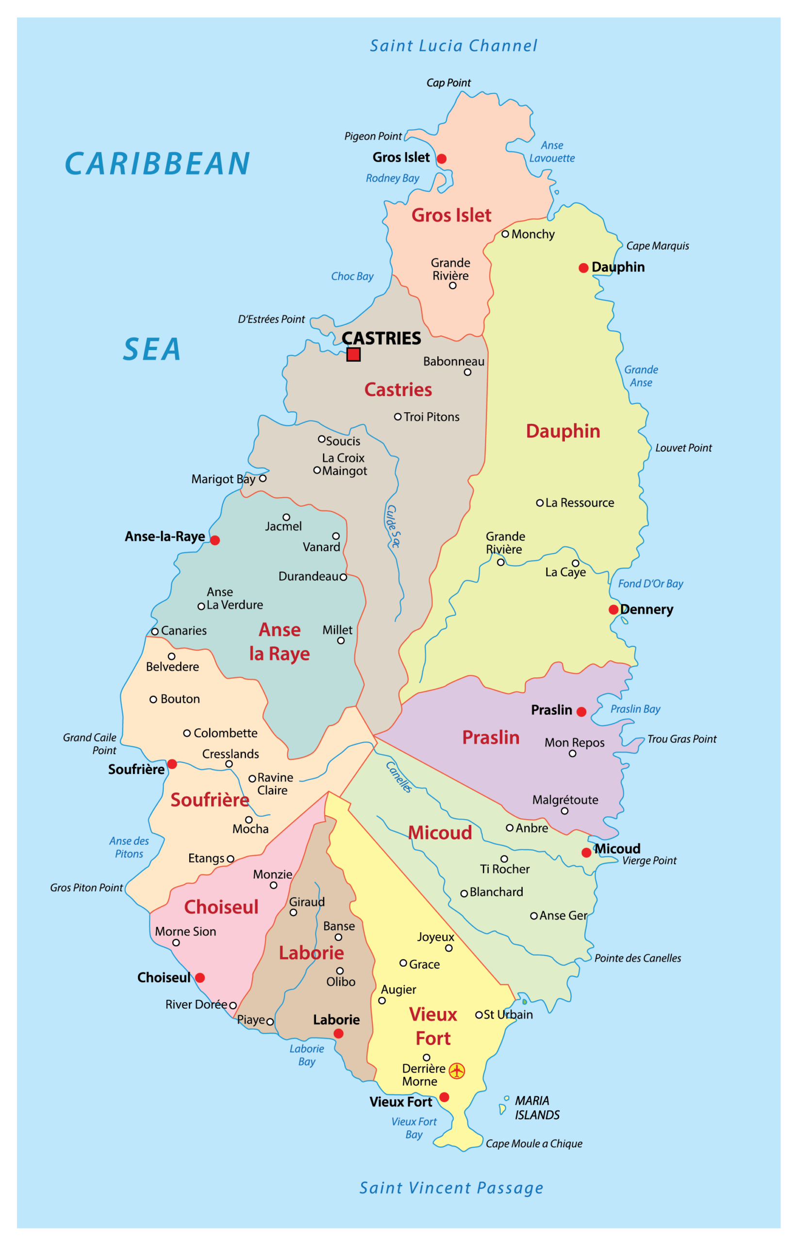 Saint Lucia Maps Facts World Atlas