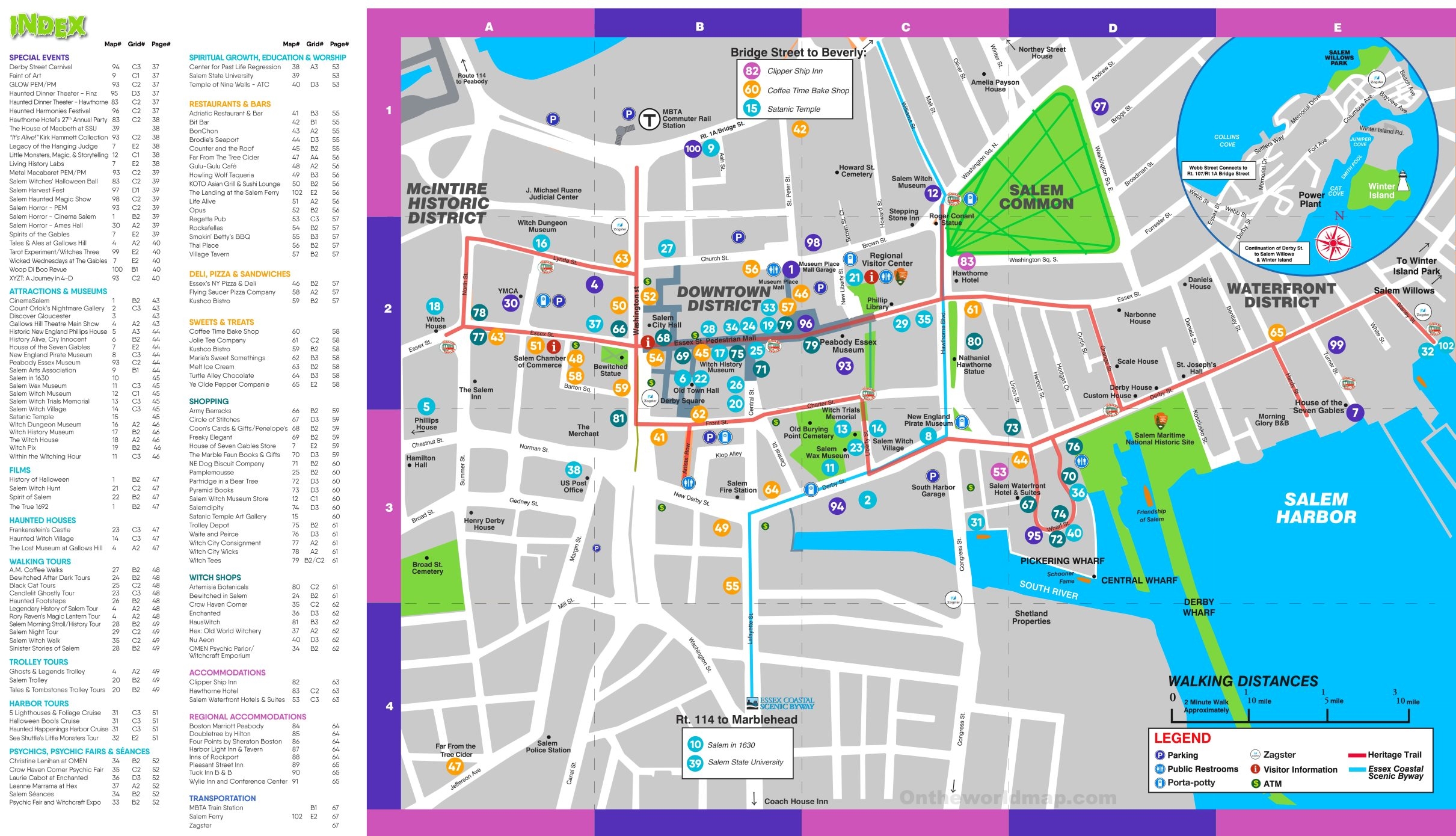 Salem Tourist Map Ontheworldmap