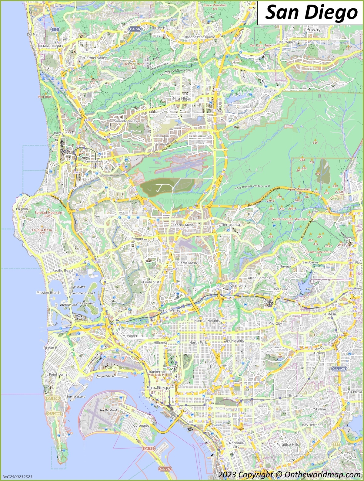 San Diego Map California U S Discover San Diego With Detailed Maps