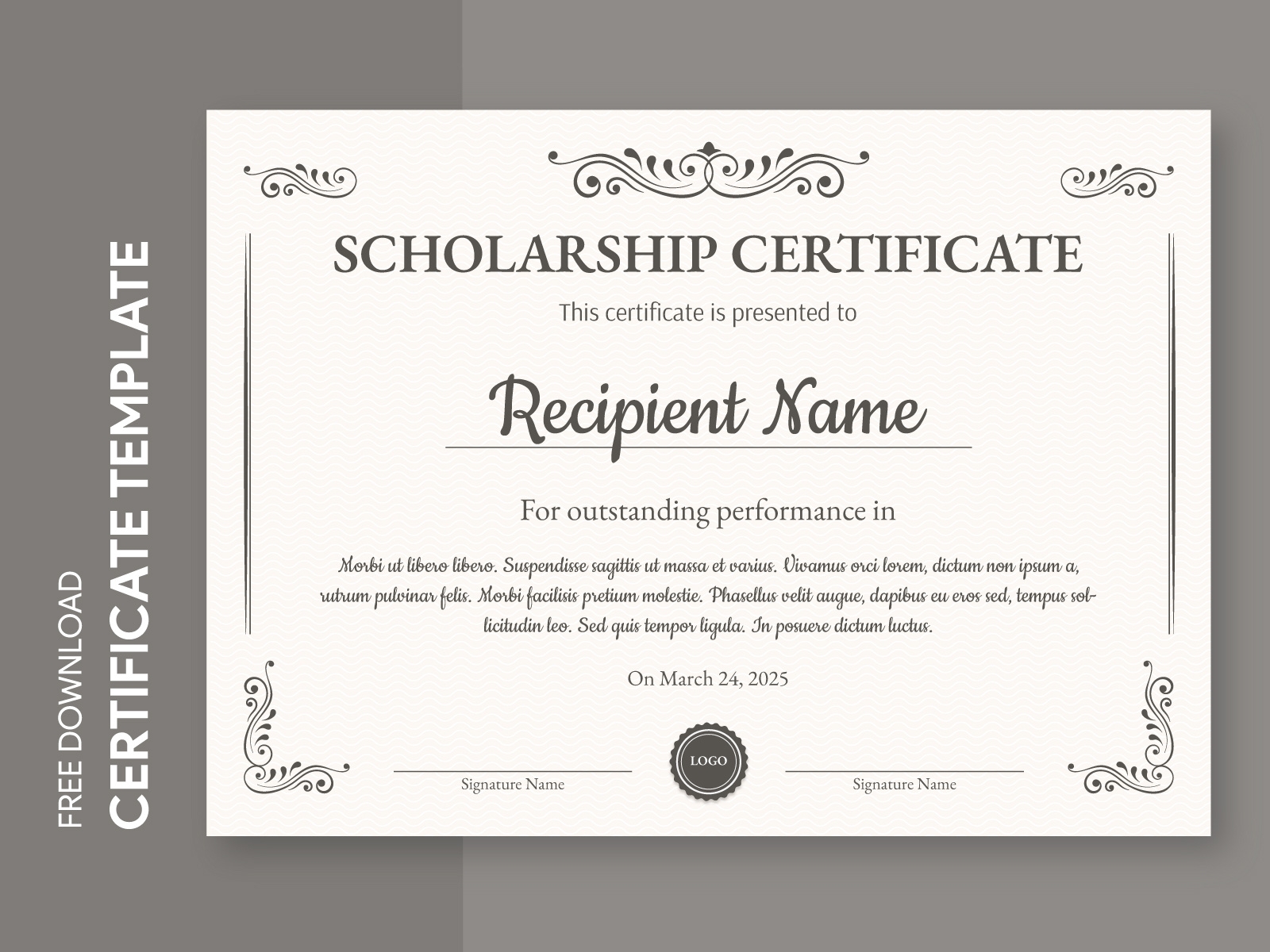 Scholarship Certificate Free Google Docs Template By Gdoc On Dribbble