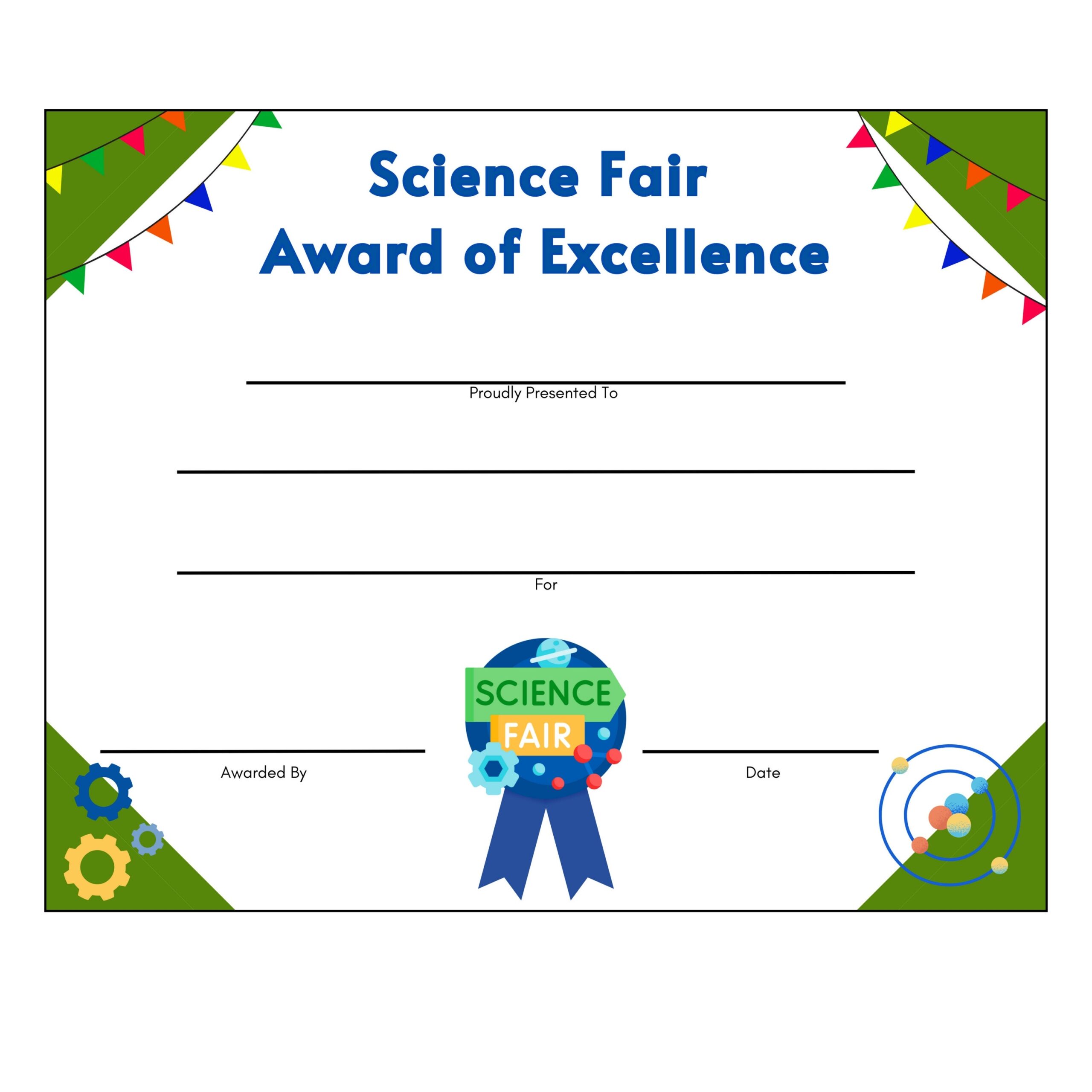 Science Fair Certificate Etsy Science Fair Certificate Etsy
