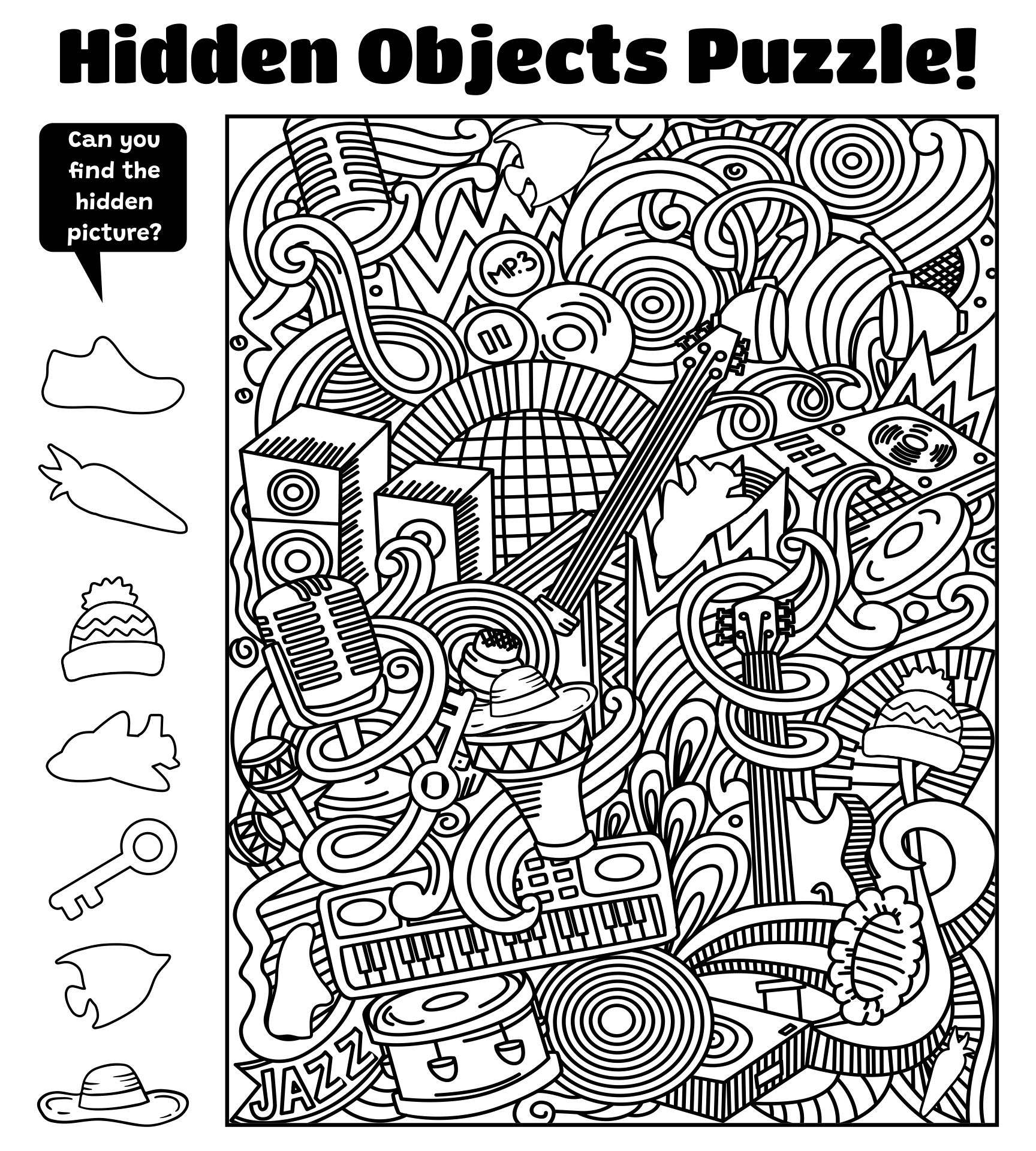 Seek And Find Printables For Kids 2 4 Hidden Objects For Etsy Worksheets Library