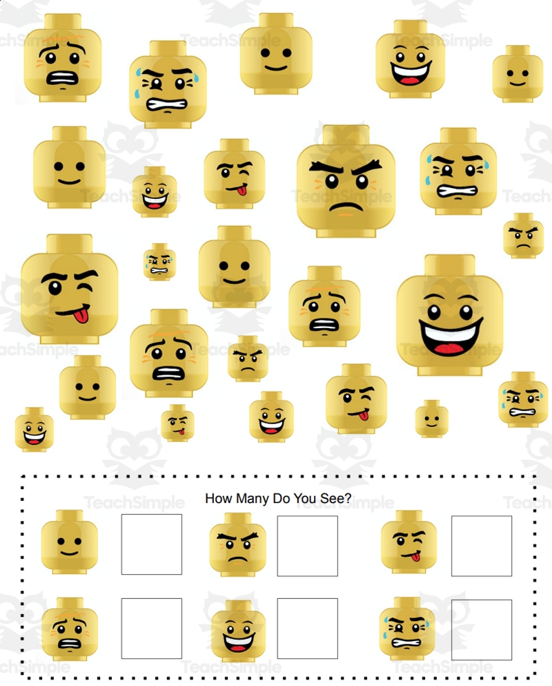 SEL Lego People Emoji Feelings Chart Coloring Page And I Spy Activity By Teach Simple