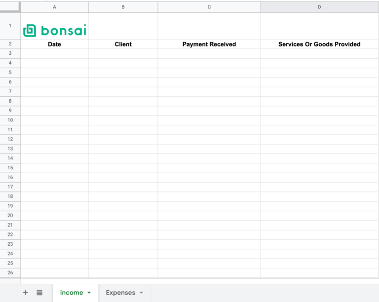 Self Employment Ledger Template FREE 2025 