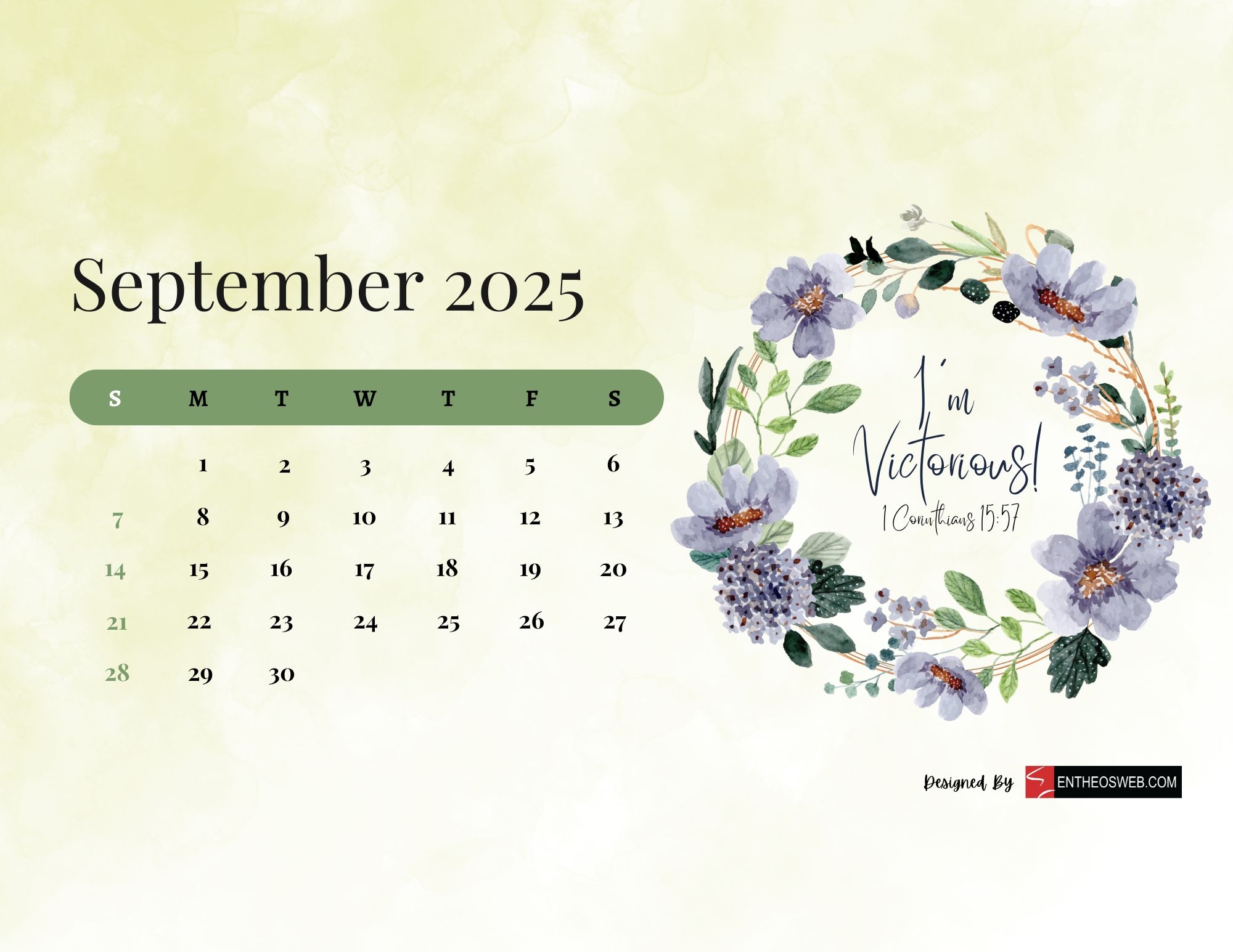 Free September 2025 Calendar