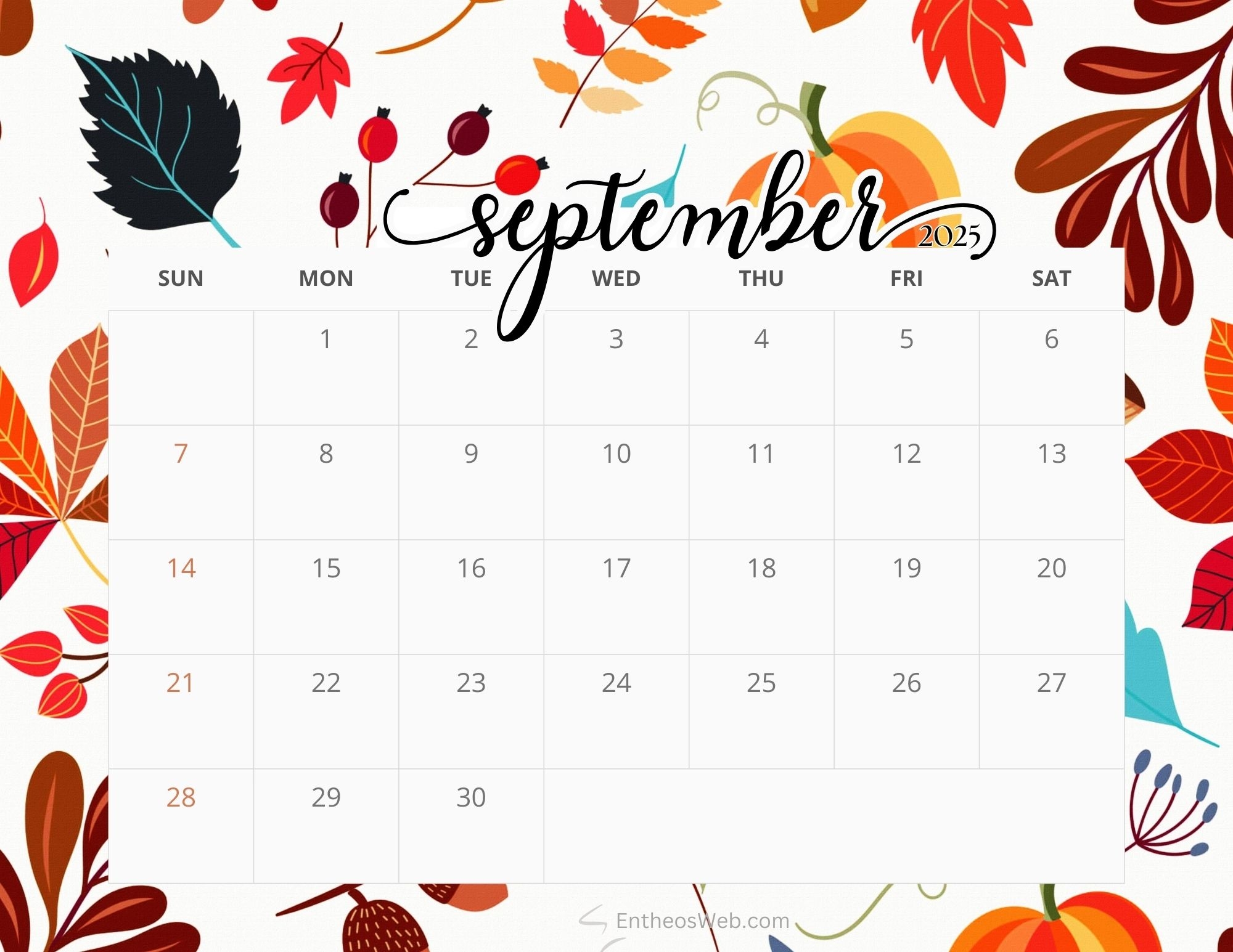 September To October 2025 Calendar