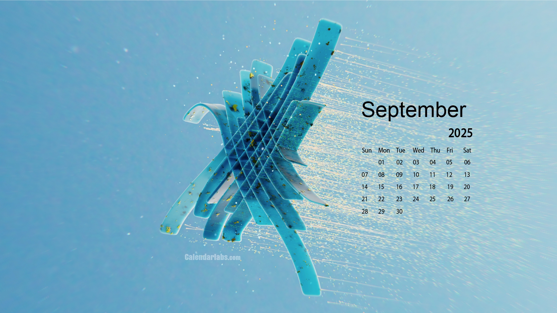September 2025 Desktop Calendar September 2025 Desktop Calendar