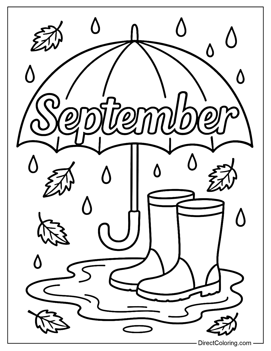 September Coloring Pages Free PDF To Download And Print