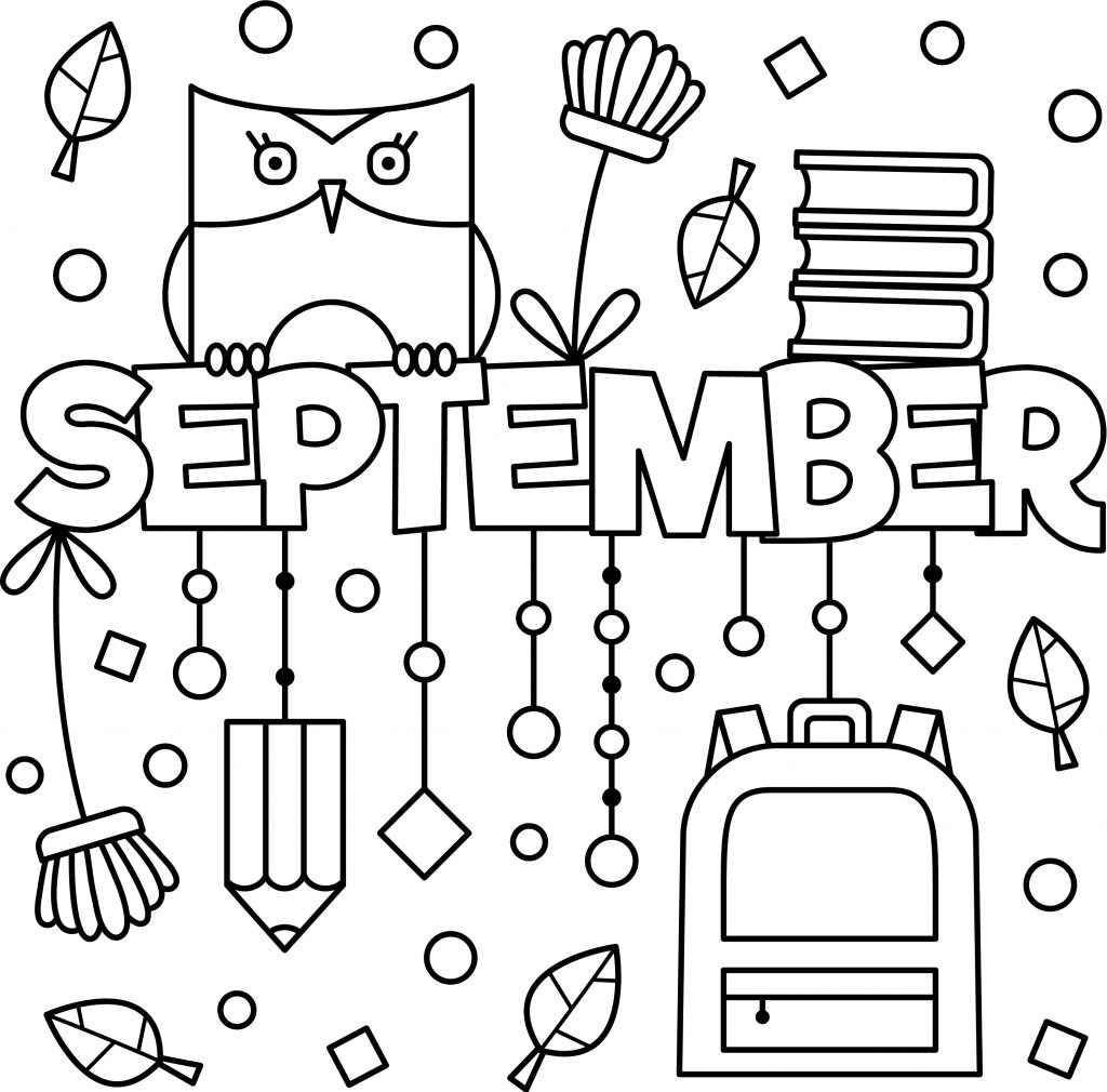 September Colouring Page Printable Thrifty Mommas Tips