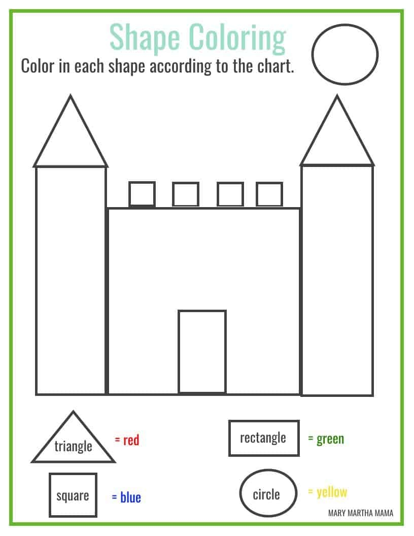 Printable Shapes And Colors Worksheets