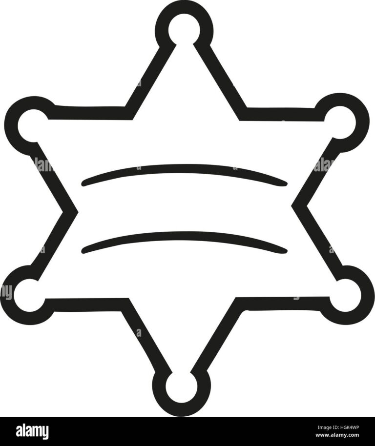 Sheriff Badge Outline Hi res Stock Photography And Images Alamy
