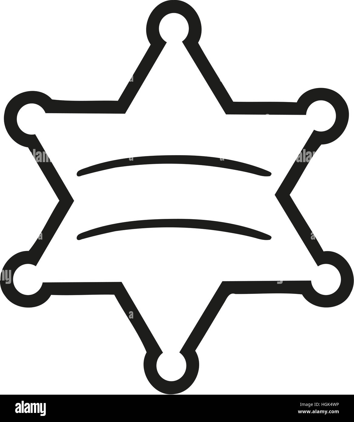 Sheriff Badge Outline Hi res Stock Photography And Images Alamy