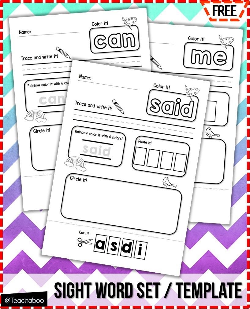Sight Word Editable Template FREE Teachaboo Sight Word Editable Template FREE Teachaboo