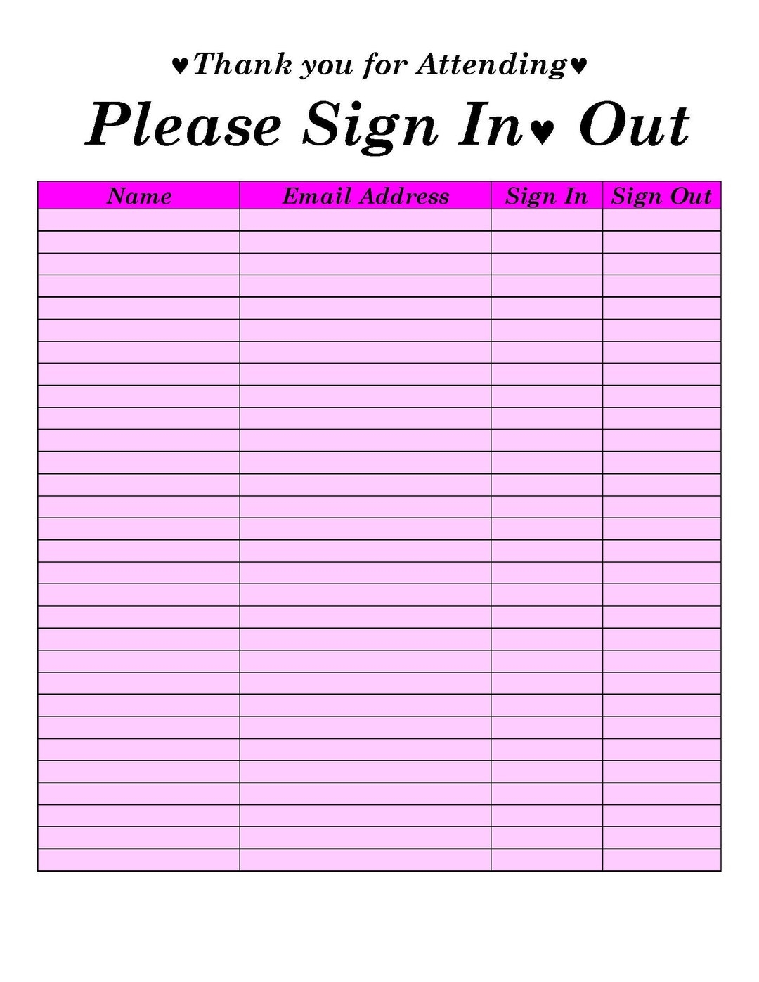 Sign In Sign Out Sheet Template Printable Sign In And Sign Out Sheet Sign In Sign Out Form Rose Edition Etsy Sign In Sign Out Sheet Template Printable Sign In And Sign Out Sheet Sign In Sign Out Form Rose Edition Etsy